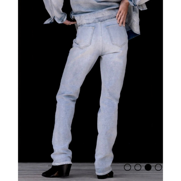 LNDN Landon Denim High Rise Straight Leg Distressed Jeans 25" Waist - Picture 4 of 16